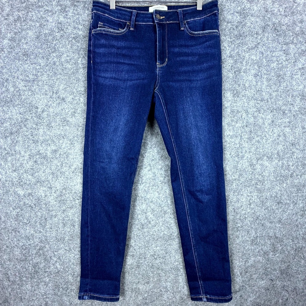 Lovervet by Vervet Jeans Womens 30 Blue Denim Whiskered‎ Stretch Y2K Skinny Leg